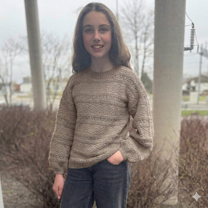 Strikk The Look: Marka-genser lys brun