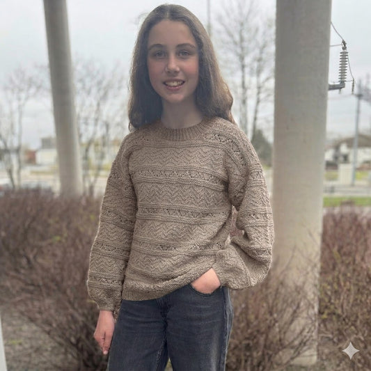 Strikk The Look: Marka-genser lys brun