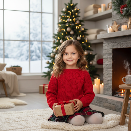 Strikk The Look: Mareng-genser rød