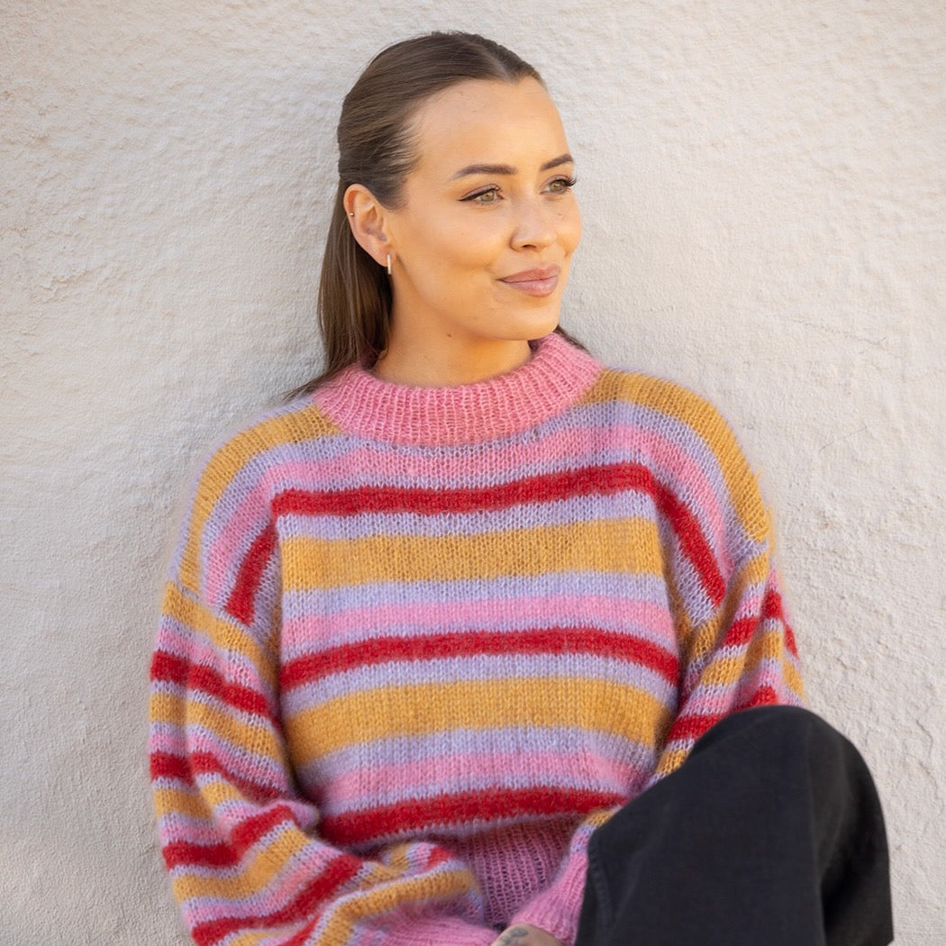 Strikk The Look: Pop-genser aprikos