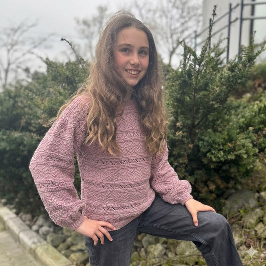 Strikk The Look: Marka-genser lys rosa