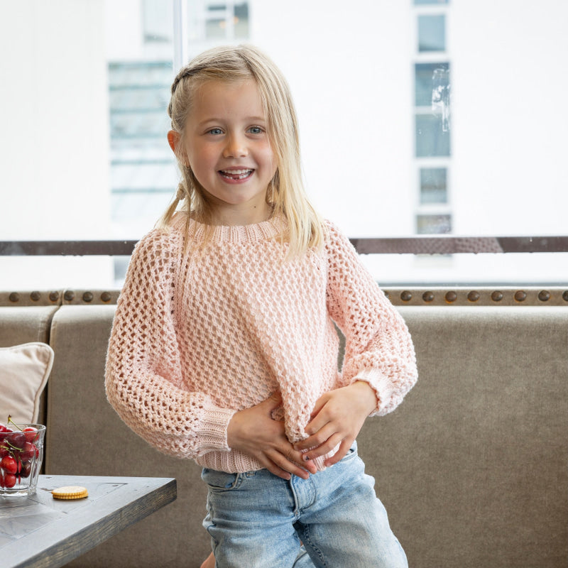 Strikk the Look: Abby-genser aprikos