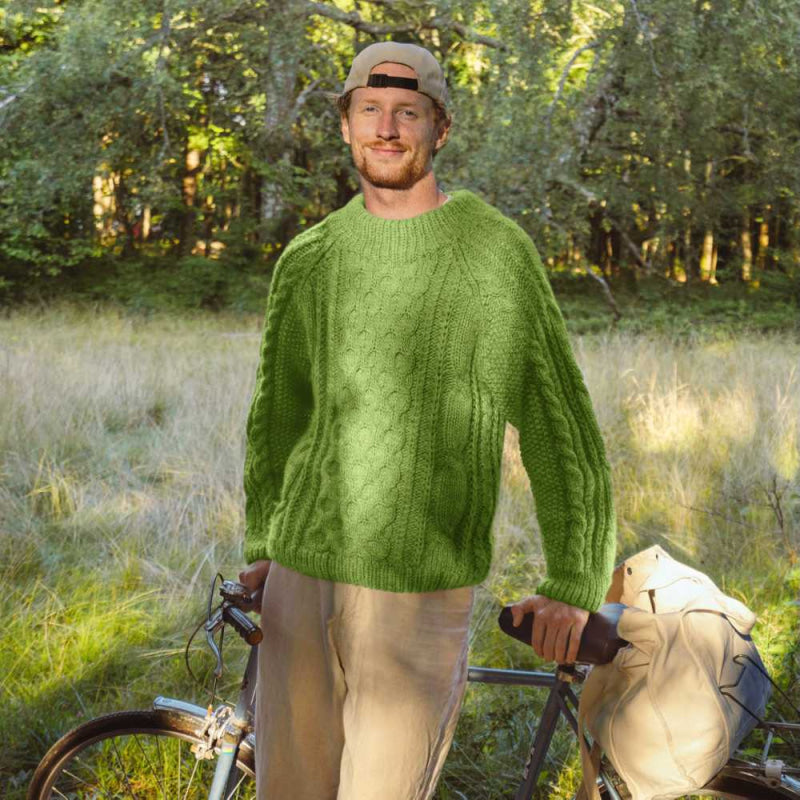 Strikk The Look: Ådne-genser grønn melert