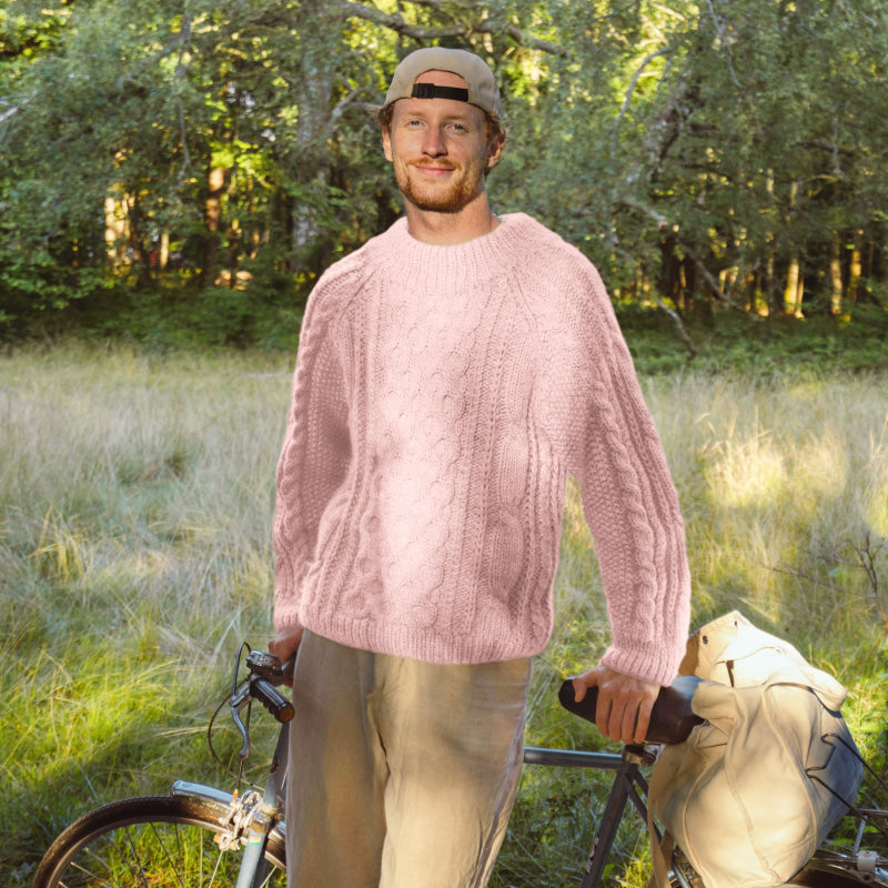 Strikk The Look: Ådne-genser pudderrosa