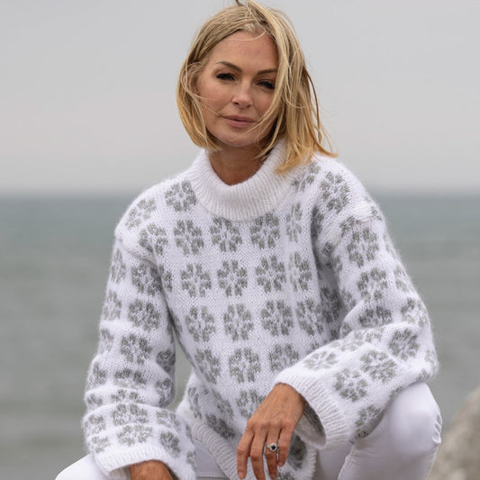 Strikk The Look: Blome genser Tmp