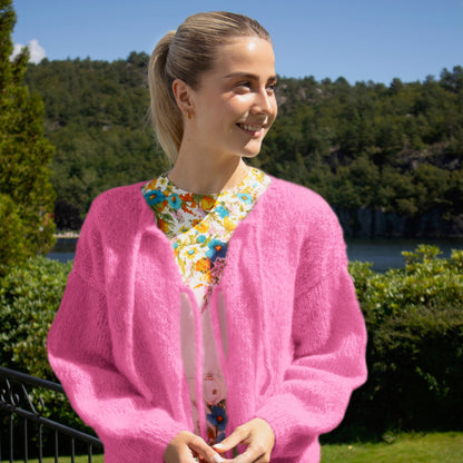 Strikk The Look: Cord-jakke fuksia