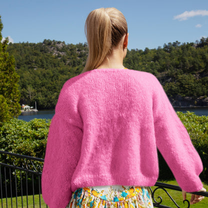 Strikk The Look: Cord-jakke fuksia