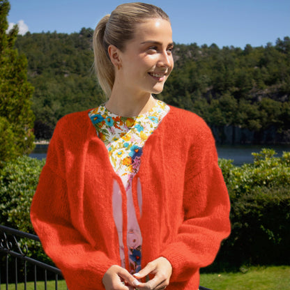 Strikk The Look: Cord-jakke oransje