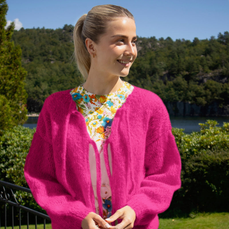 Strikk The Look: Cord-jakke pink