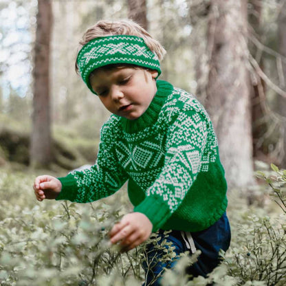 Strikk The Look: Cortina-genser skarp grønn