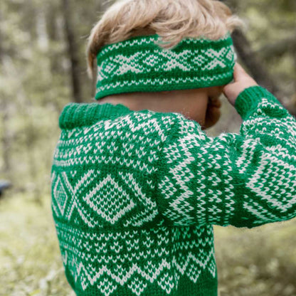 Strikk The Look: Cortina-genser skarp grønn