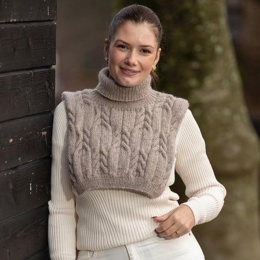 Strikk The Look:  Eden-hals beige