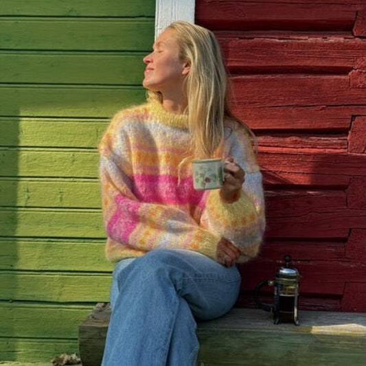 Strikk The Look: Hanami-genser light yellow, Ingrid Raadim