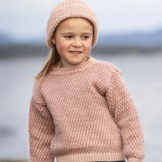 Strikk The Look: Himlimg-genser pudderrosa