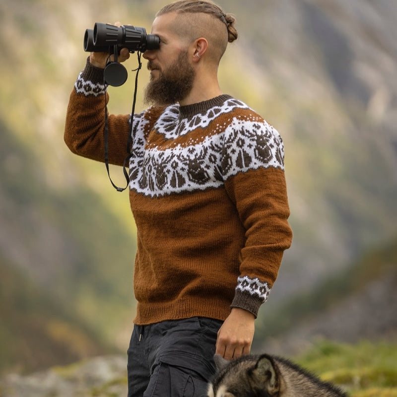 Strikk The Look: Hjorte-genser kobber