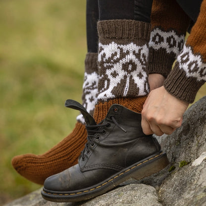 Strikk the Look: Hjorte-sokker brun
