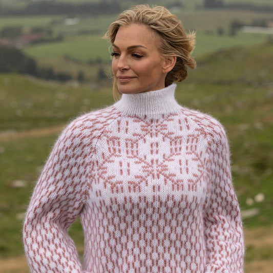 Strikk The Look: Hulda-genser gammelrosa