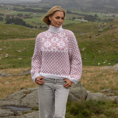 Strikk The Look: Hulda-genser gammelrosa