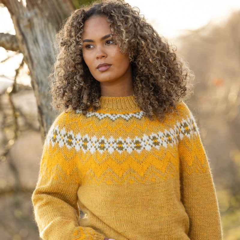 Strikk The Look: Jonstøl-genser gul