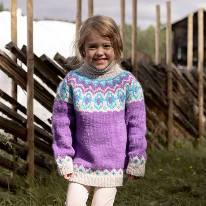 Strikk The Look: Klaki-genser barn lavendel
