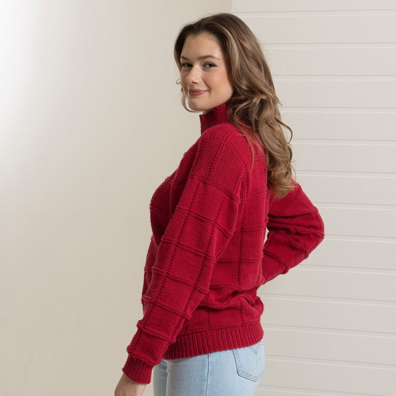 Strikk The Look: Kratt- genser rød