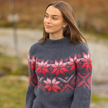 Strikk The Look: Luna-genser jeansblå Katalog