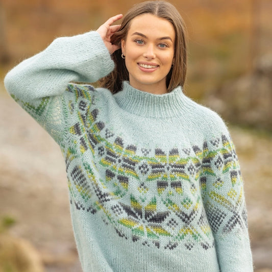 Strikk The Look: Luna-genser lys petrol