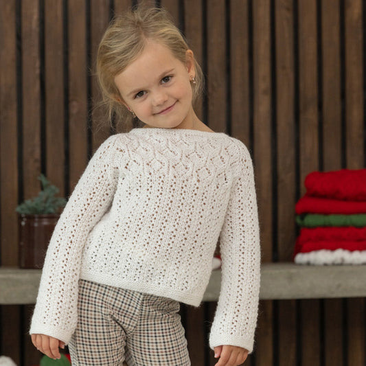 Strikk The Look: Mareng-genser hvit Tmp