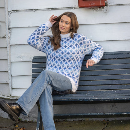 Strikk The Look: Mill-genser hvit