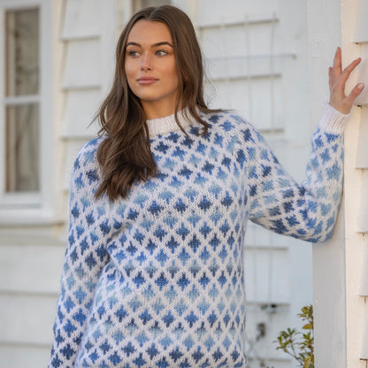 Strikk The Look: Mill-genser hvit