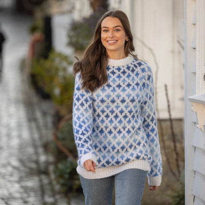 Strikk The Look: Mill-genser hvit