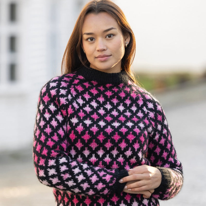 Strikk The Look: Mill-genser svart