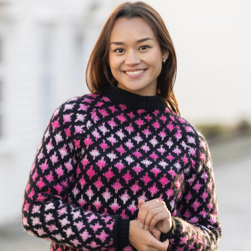 Strikk The Look: Mill-genser svart