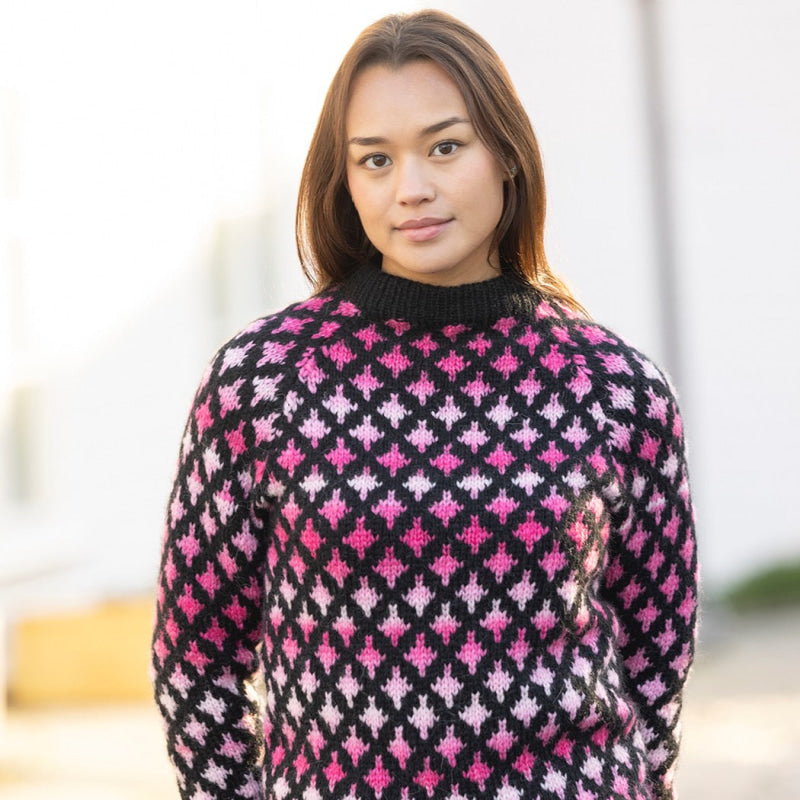 Strikk The Look: Mill-genser svart