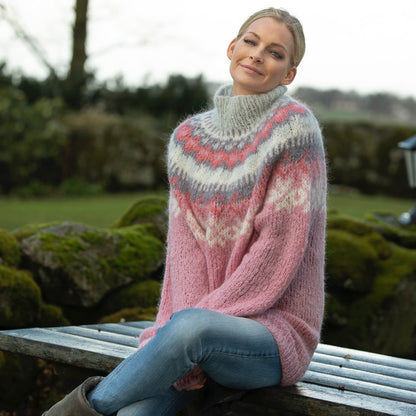 Strikk The Look: Nova-genser rosa