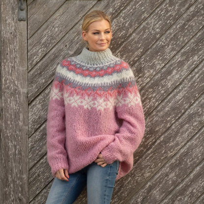 Strikk The Look: Nova-genser rosa