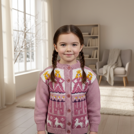 Strikk The Look: Signe-jakke rosa