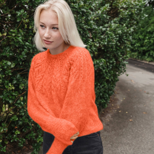 Strikk The Look: Soft-genser oransje