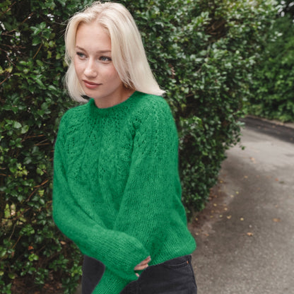 Strikk The Look: Soft-genser skarp grønn