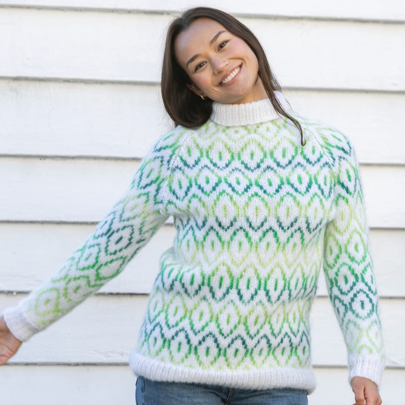 Strikk The Look: Terkel-genser grønn