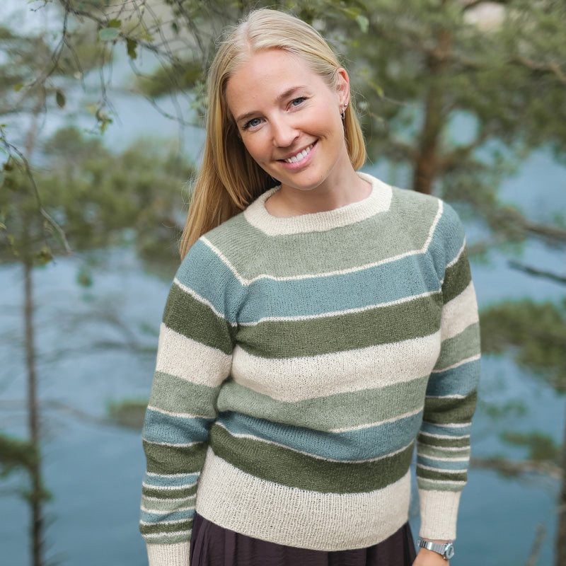 Strikk the Look: Tvist-genser armygrønn