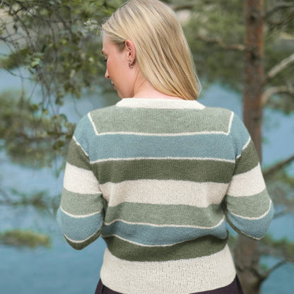 Strikk the Look: Tvist-genser armygrønn