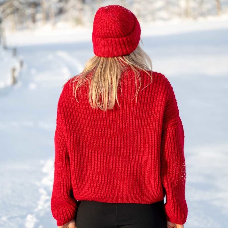 Strikk The Look: Ylfa-genser rød