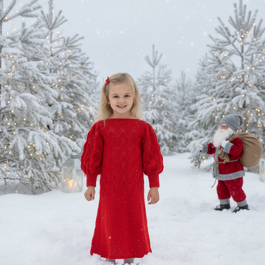 Strikk The Look: Tjøme-kjole rød