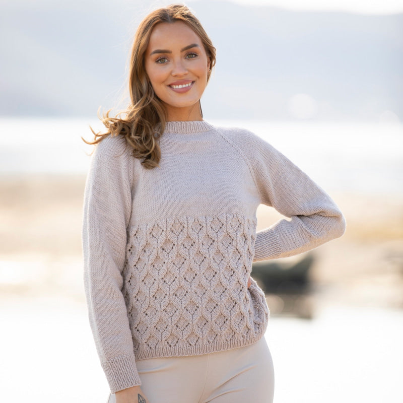 Strikk The Look: Dalia-genser sand