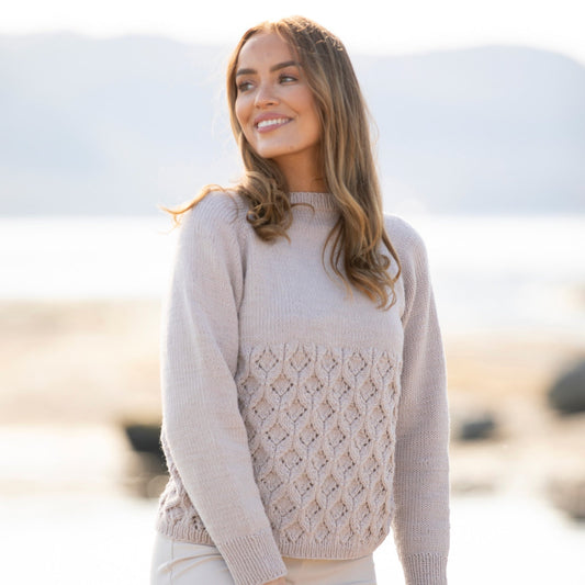 Strikk The Look: Dalia-genser sand