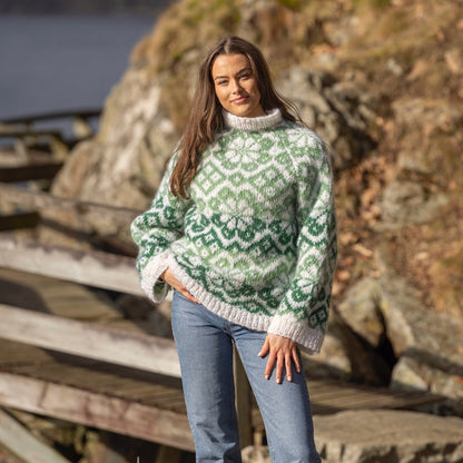 Strikk The Look: Irja-genser grønn