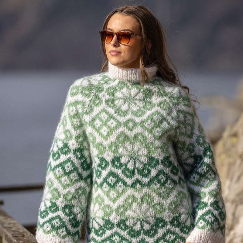 Strikk The Look: Irja-genser grønn