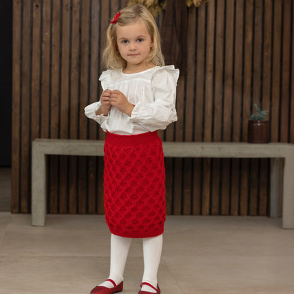 Strikk The Look: Mareng-skjørt rødt