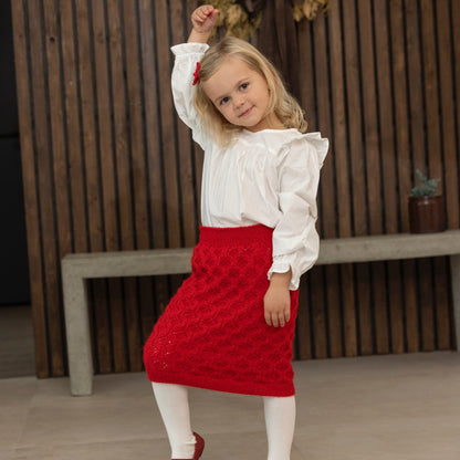 Strikk The Look: Mareng-skjørt rødt